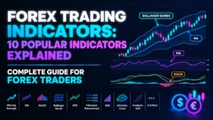 Forex Trading Indicators: 10 Popular Indicators Explained, including RSI, MACD, Moving Average, and Bollinger Bands